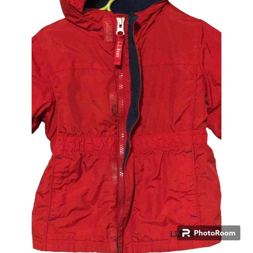 LL Bean Infants Red Winter Coat Jacket Vintage Style Size 12-18M - Picture 3 of 7